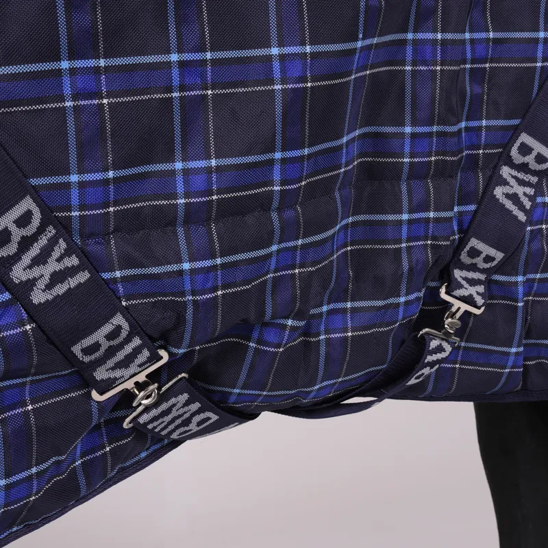 Bridleway 150g Fernie Stable Rug in Navy Check-2